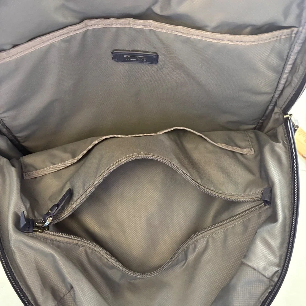 Tumi Voyageur Backpack Women Medium Navy Blue Nylon Gold‎ Hardware Laptop Bag